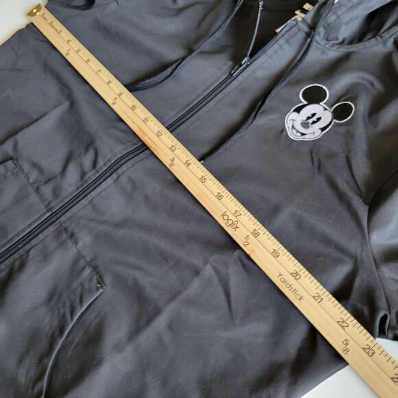 WALT DISNEY WORLD MICKEY MOUSE BLACK WHITE LIGHTWEIGHT SOUVENIR JACKET L LARGE - Picture 3 of 12
